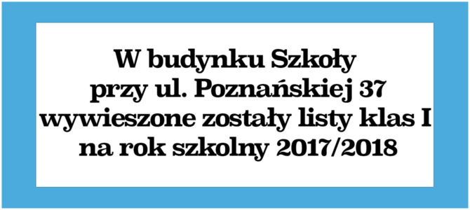 Listy klas 1 Listy klas 1