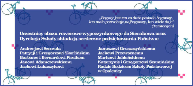 Podziękowania Podziękowania
