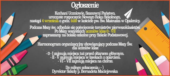 Uroczyste rozpoczęcie Nowego Roku Szkolnego Uroczyste rozpoczęcie Nowego Roku Szkolnego