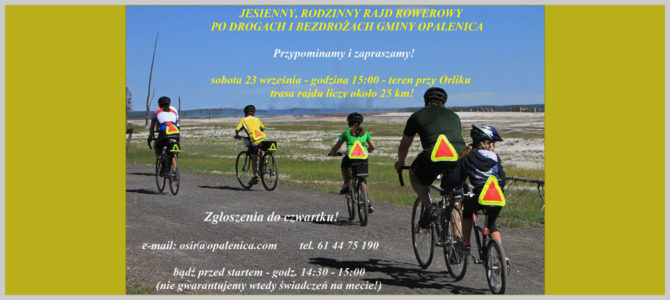 Jesienny, Rodzinny Rajd Rowerowy Jesienny, Rodzinny Rajd Rowerowy