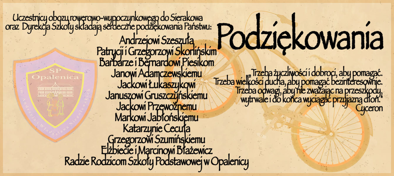 Podziękowania