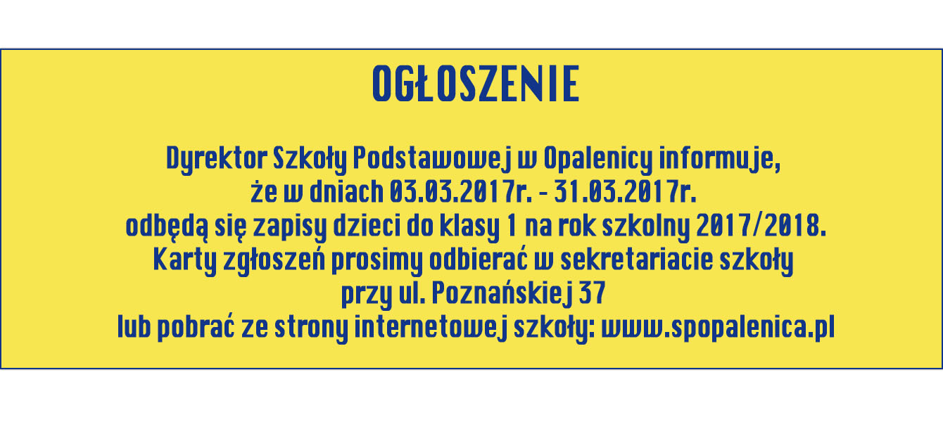 OGŁOSZENIE