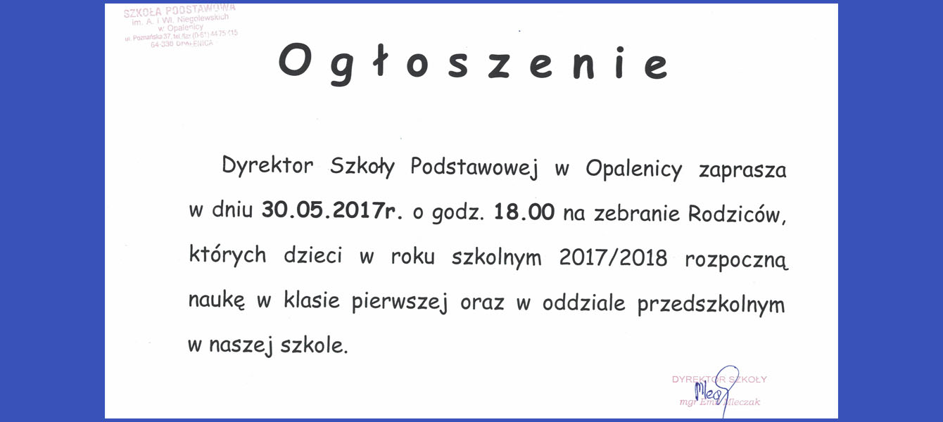 Ogłoszenie