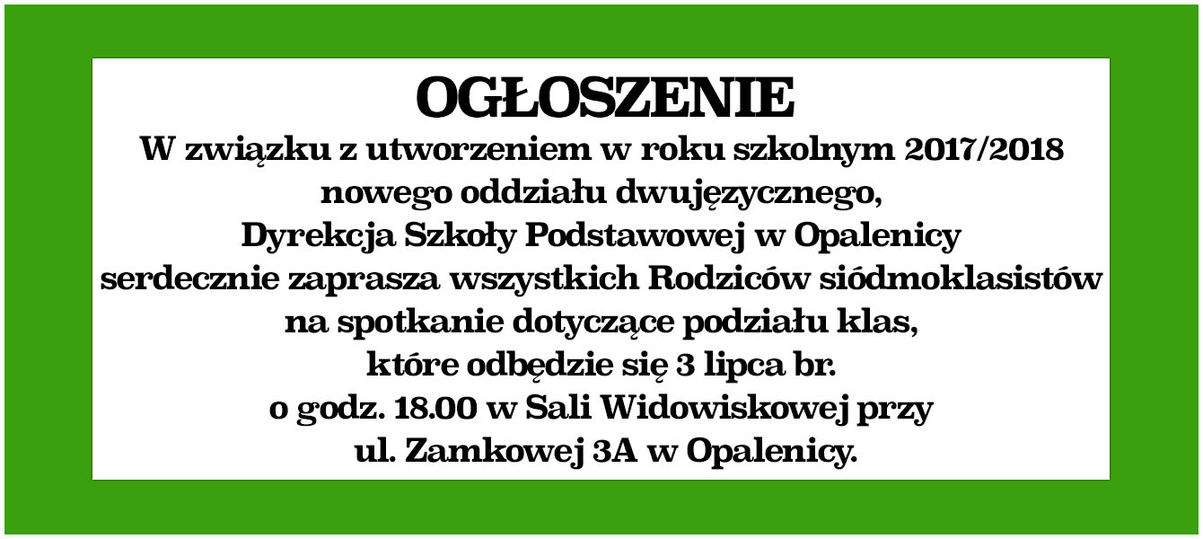 Ogłoszenie