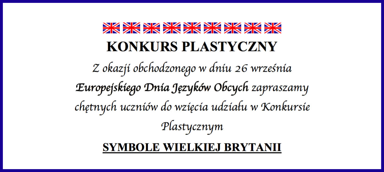 KONKURS PLASTYCZNY – SYMBOLE WIELKIEJ BRYTANII