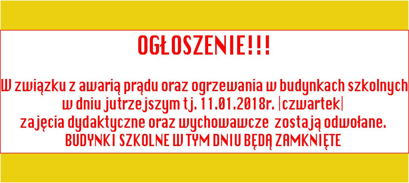 Ogłoszenie!