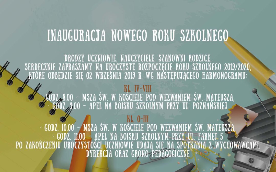 Inauguracja nowego roku szkolnego