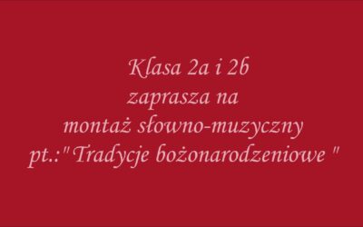 Tradycje bożonarodzeniowe