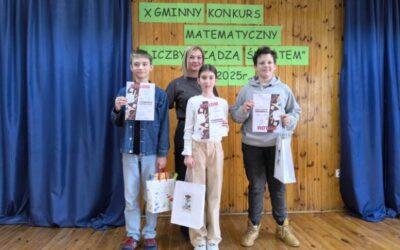 Sukces uczniów naszej szkoły w X Gminnym Konkursie Matematycznym „Liczby rządzą światem”
