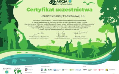 🌍💚 Podziękowania za udział w akcji „Sprzątanie Świata”